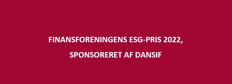 Finansforeningens ESG-Pris 2022, sponsoreret af Dansif